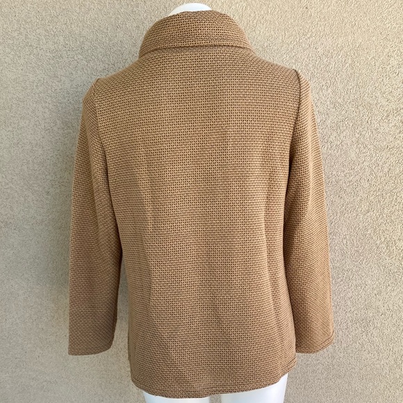 Mocha 2 Button Detail Poncho Wrap Sweater - Picture 3 of 4